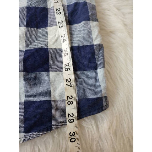 Wrangler Mens Button-Up Shirt Blue White Checkered Long Sleeve Pocket Knit 2XL - Picture 4 of 5